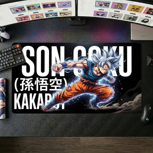 Goku anime mouse pad XL gaming desk mat Kakarot Electric Pose