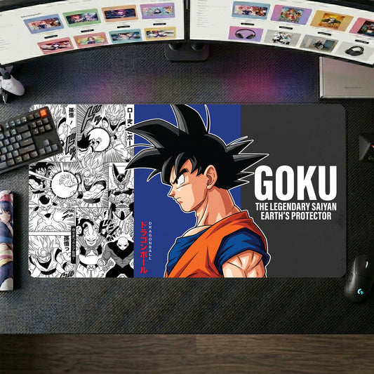Goku anime mouse pad XL gaming desk mat Manga Collage Legendary Saiyan