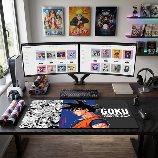 Goku anime mouse pad XL gaming desk mat Manga Collage Legendary Saiyan