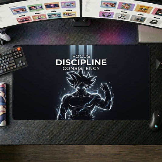 Goku anime mouse pad XL gaming desk mat Ssj Discipline Focus 1