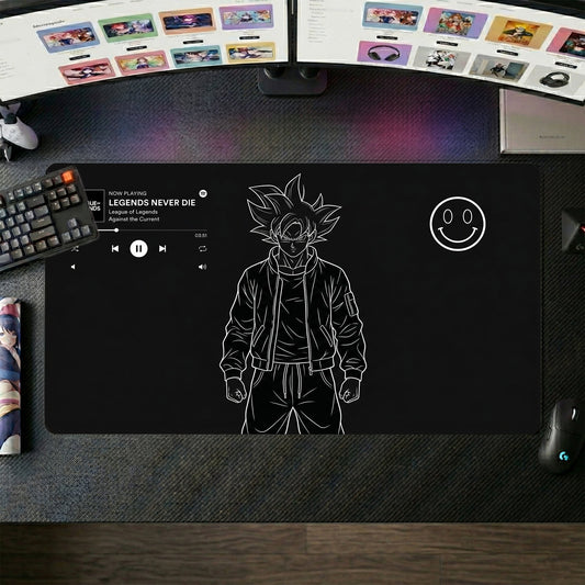 Goku anime mouse pad XL gaming desk mat Streetwear Legends Never Die