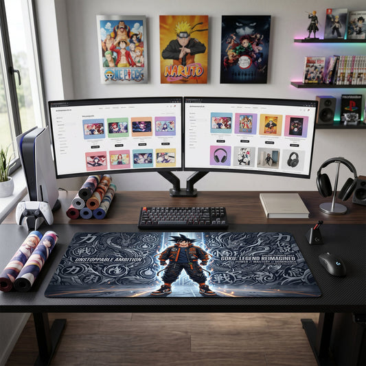 Goku anime mouse pad XL gaming desk mat Streetwear Unstoppable Legend