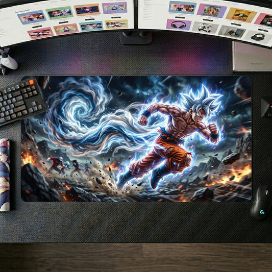 Goku anime mouse pad XL gaming desk mat Super Saiyan Blue Aura