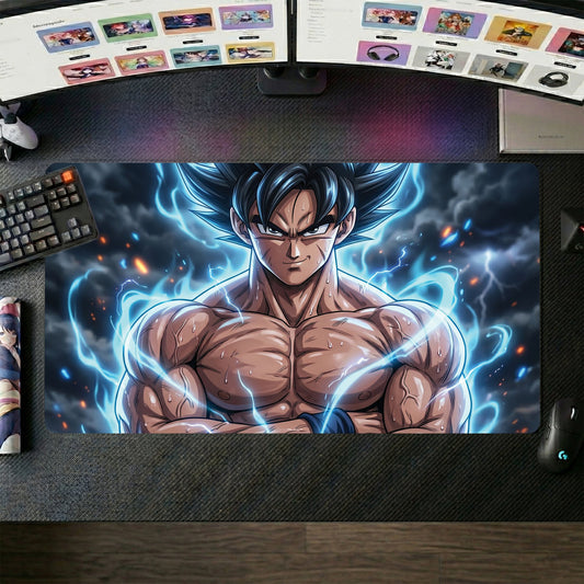 Goku anime mouse pad XL gaming desk mat Super Saiyan Electric Pose 1