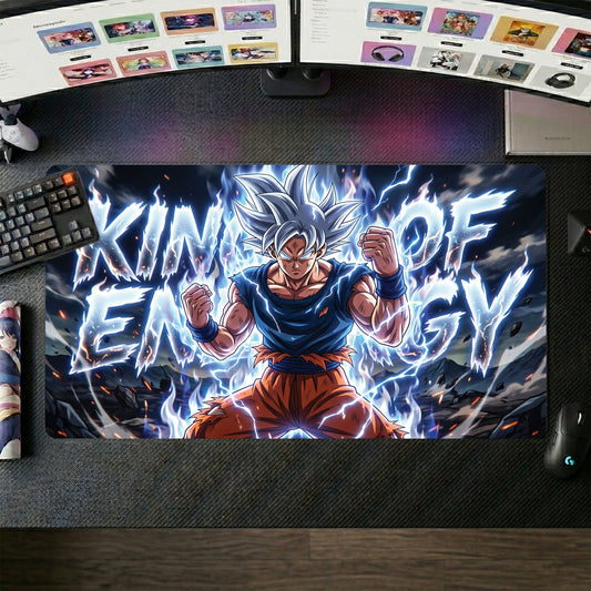 Goku anime mouse pad XL gaming desk mat Super Saiyan King Of Energy 1