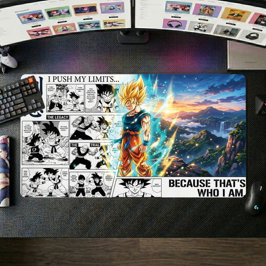 Goku anime mouse pad XL gaming desk mat Super Saiyan Manga Collage 1