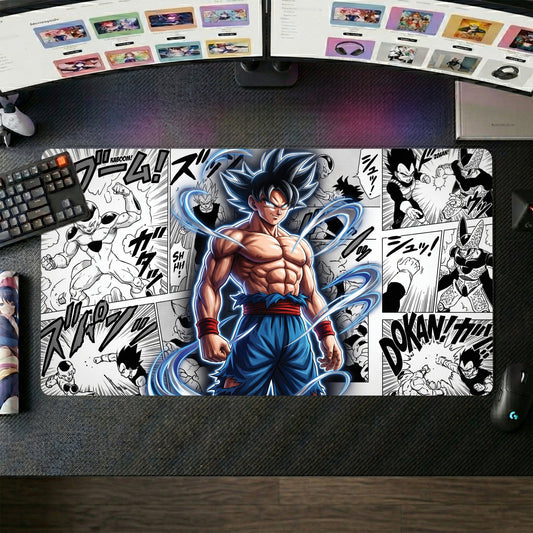 Goku anime mouse pad XL gaming desk mat Super Saiyan Manga Collage 4