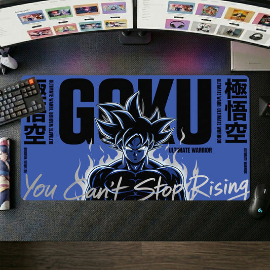 Goku anime mouse pad XL gaming desk mat Super Saiyan Motivational Poster 1