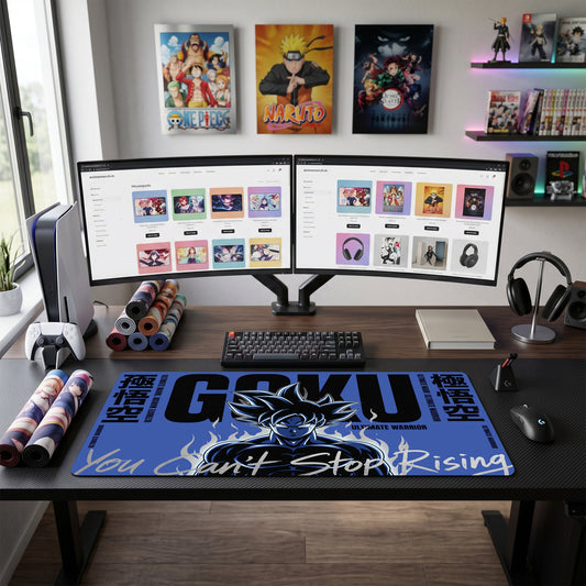 Goku anime mouse pad XL gaming desk mat Super Saiyan Motivational Poster 1