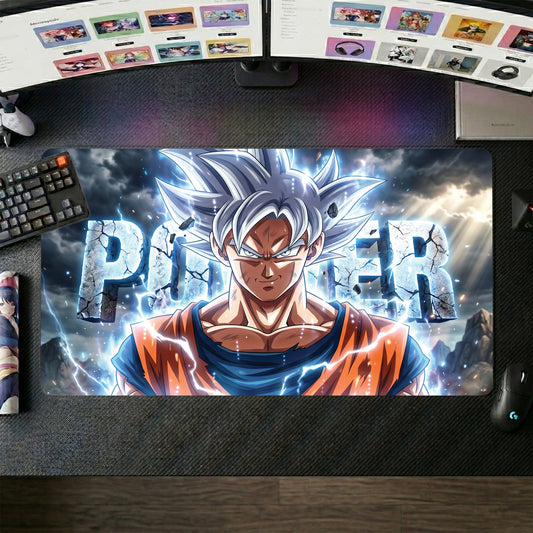 Goku anime mouse pad XL gaming desk mat Super Saiyan Paper Storm