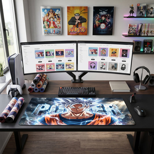 Goku anime mouse pad XL gaming desk mat Super Saiyan Paper Storm