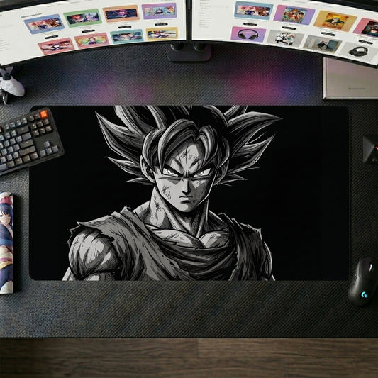 Goku anime mouse pad XL gaming desk mat Super Saiyan Portrait