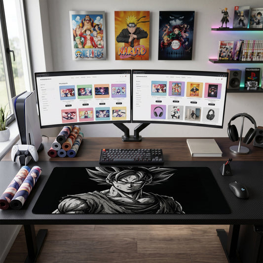 Goku anime mouse pad XL gaming desk mat Super Saiyan Portrait