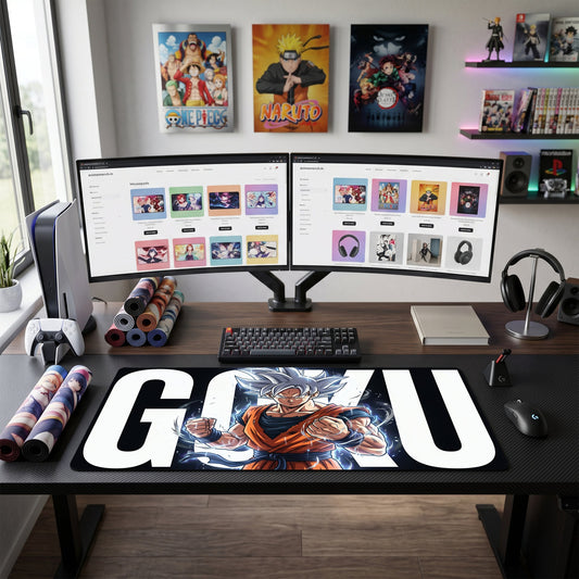Goku anime mouse pad XL gaming desk mat Super Saiyan Pose 1