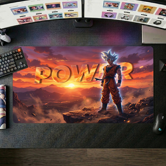 Goku anime mouse pad XL gaming desk mat Super Saiyan Power 1