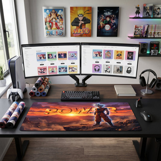 Goku anime mouse pad XL gaming desk mat Super Saiyan Power 1
