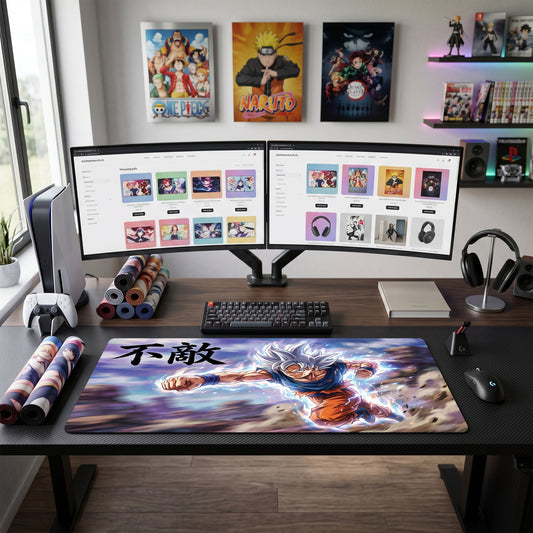 Goku anime mouse pad XL gaming desk mat Super Saiyan Rushing Blaze 1