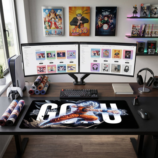 Goku anime mouse pad XL gaming desk mat Super Saiyan Rushing Energy