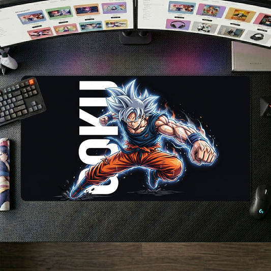Goku anime mouse pad XL gaming desk mat Super Saiyan Rushing Flare