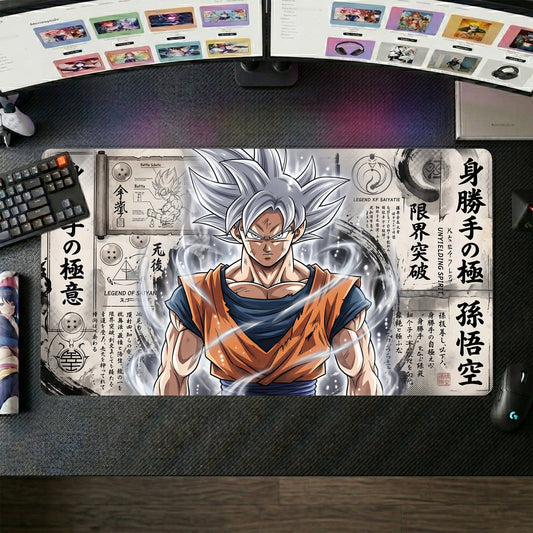 Goku anime mouse pad XL gaming desk mat Ultra Hair Japanese Fusion