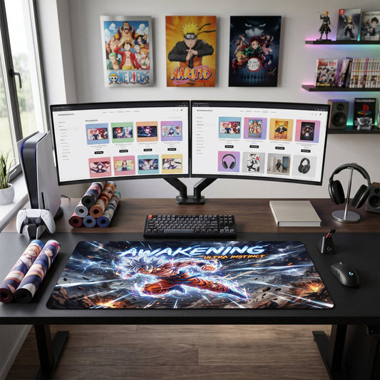 Goku anime mouse pad XL gaming desk mat Ultra Instinct Awakening