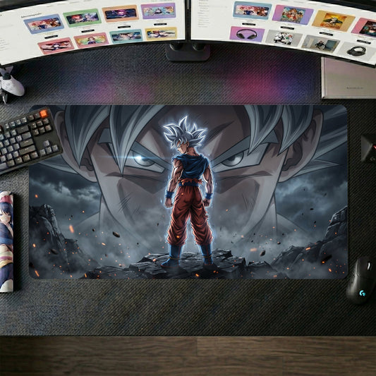 Goku anime mouse pad XL gaming desk mat Ultra Instinct Dual Omen