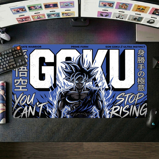 Goku anime mouse pad XL gaming desk mat Ultra Instinct Motivational Poster