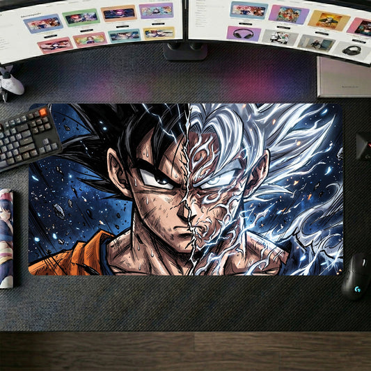 Goku anime mouse pad XL gaming desk mat Ultra Instinct Portrait