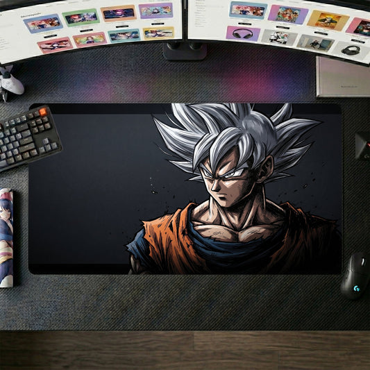 Goku anime mouse pad XL gaming desk mat Ultra Instinct Portrait 2