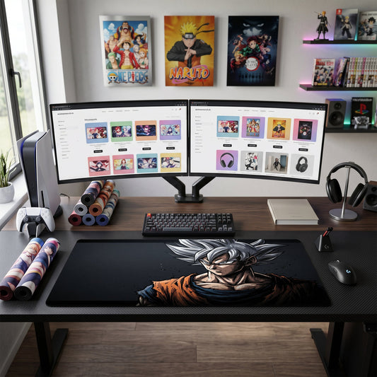 Goku anime mouse pad XL gaming desk mat Ultra Instinct Portrait 2