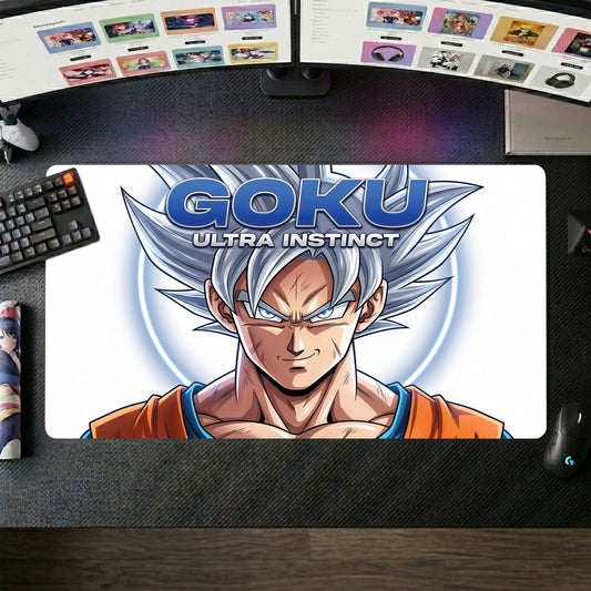 Goku anime mouse pad XL gaming desk mat Ultra Instinct Portrait 3
