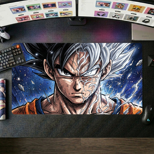 Goku anime mouse pad XL gaming desk mat Ultra Instinct Portrait 5