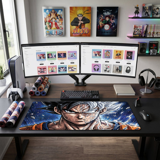 Goku anime mouse pad XL gaming desk mat Ultra Instinct Portrait 5