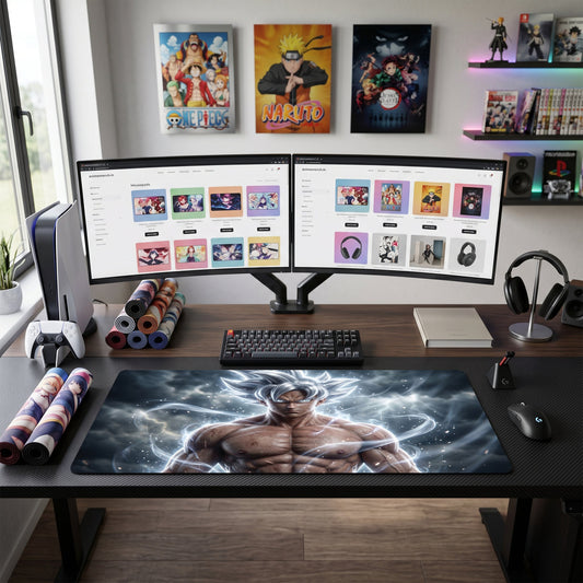 Goku anime mouse pad XL gaming desk mat Ultra Instinct Portrait 6