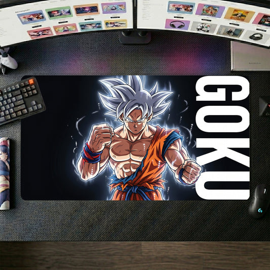 Goku anime mouse pad XL gaming desk mat Ultra Instinct Pose 1