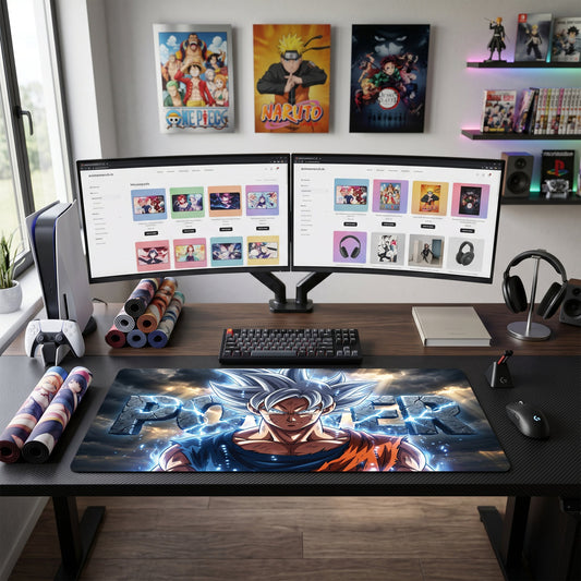 Goku anime mouse pad XL gaming desk mat Ultra Instinct Power