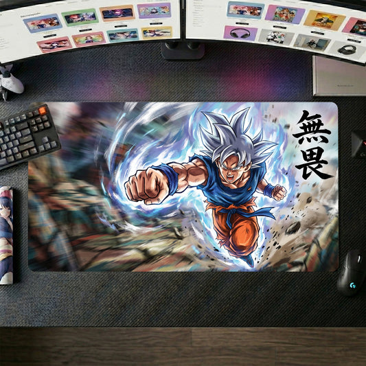 Goku anime mouse pad XL gaming desk mat Ultra Instinct Rushing Blur