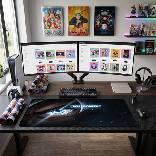 Levi anime mouse pad XL gaming desk mat Eye Willpower Portrait