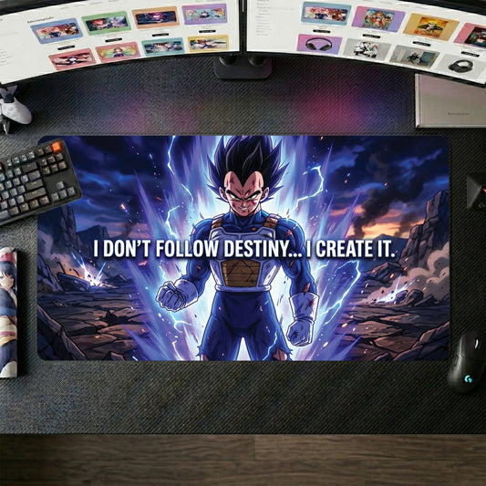 Vegeta anime mouse pad XL gaming desk mat Electric Destiny Create