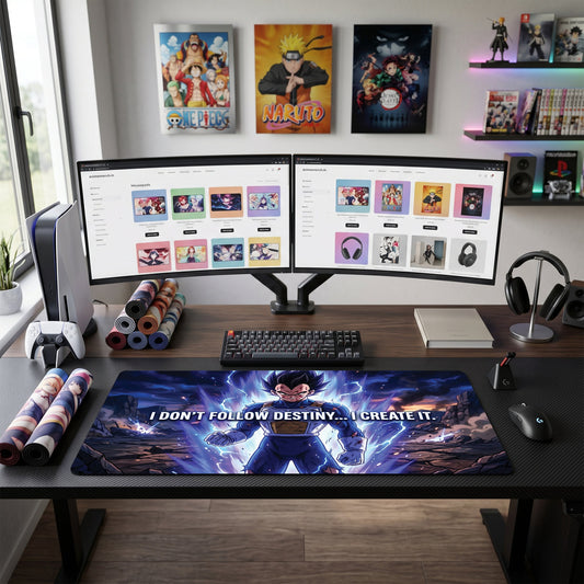Vegeta anime mouse pad XL gaming desk mat Electric Destiny Create