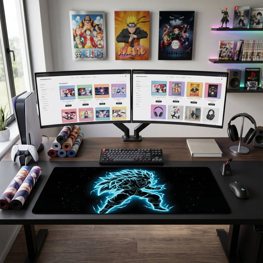 Vegeta anime mouse pad XL gaming desk mat Super Saiyan 4 Electric Pose 1
