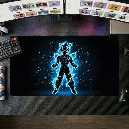 Vegeta anime mouse pad XL gaming desk mat Super Saiyan Silhouette Electric 5