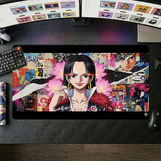 Boa Hancock anime mouse pad XL gaming desk mat Vibrant Lotus Punk