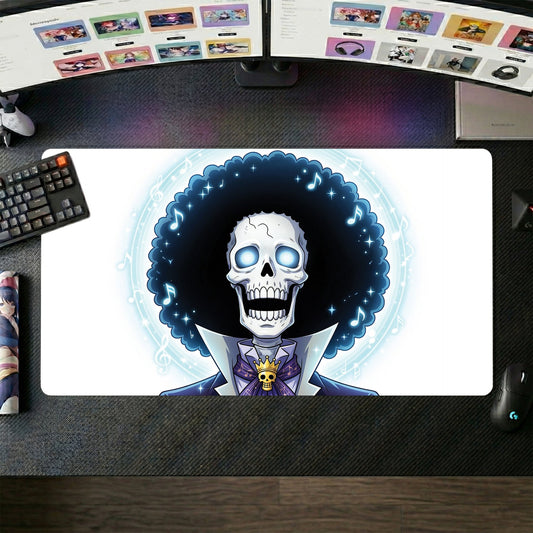 Brook anime mouse pad XL gaming desk mat Smiling Boldly Gothic Glam
