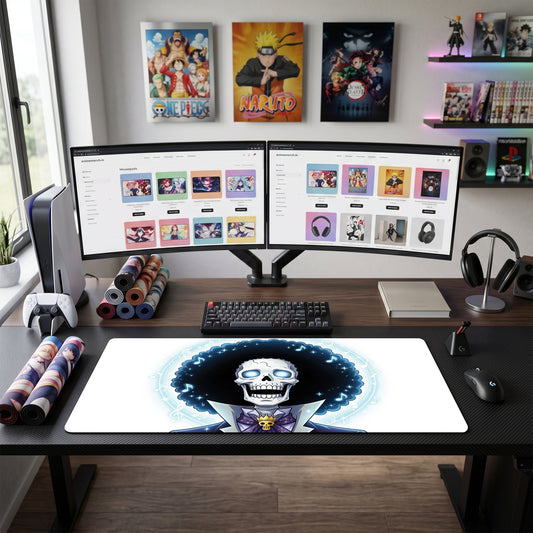 Brook anime mouse pad XL gaming desk mat Smiling Boldly Gothic Glam