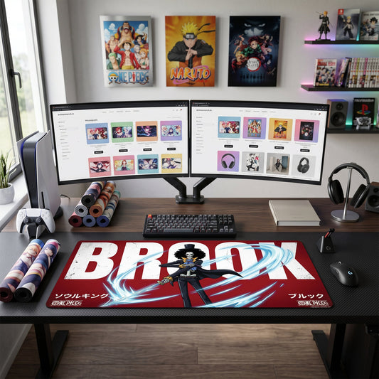 Brook anime mouse pad XL gaming desk mat Swirling Blade Dark Soul