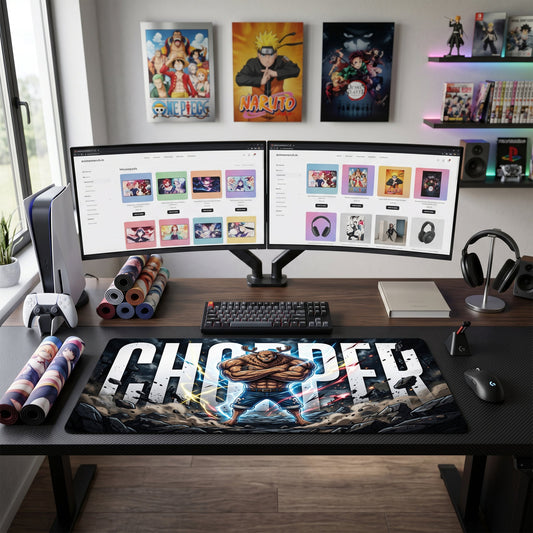 Chopper anime mouse pad XL gaming desk mat Standing Confidently Dark Dramatic
