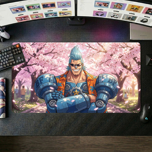 Franky anime mouse pad XL gaming desk mat Cyber Armor Sakura