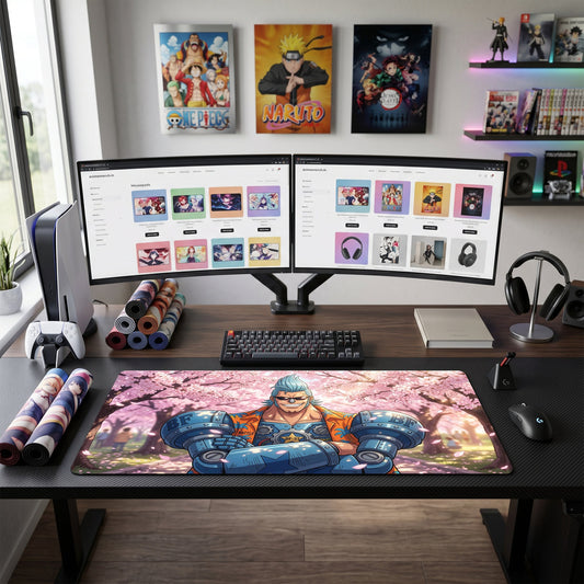 Franky anime mouse pad XL gaming desk mat Cyber Armor Sakura