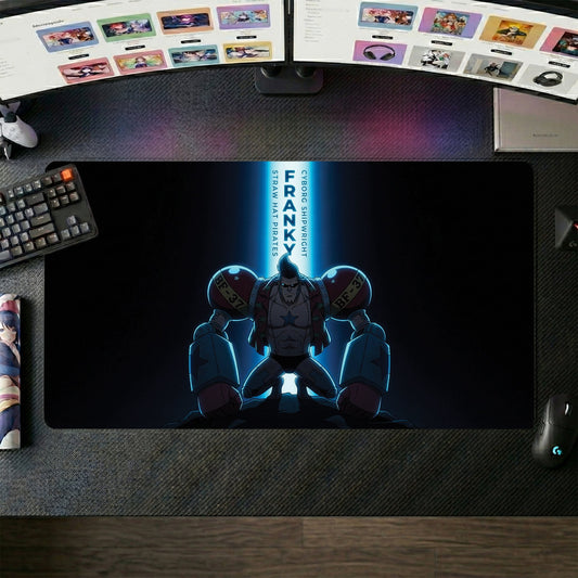 Franky anime mouse pad XL gaming desk mat Cyber Mecha Dark